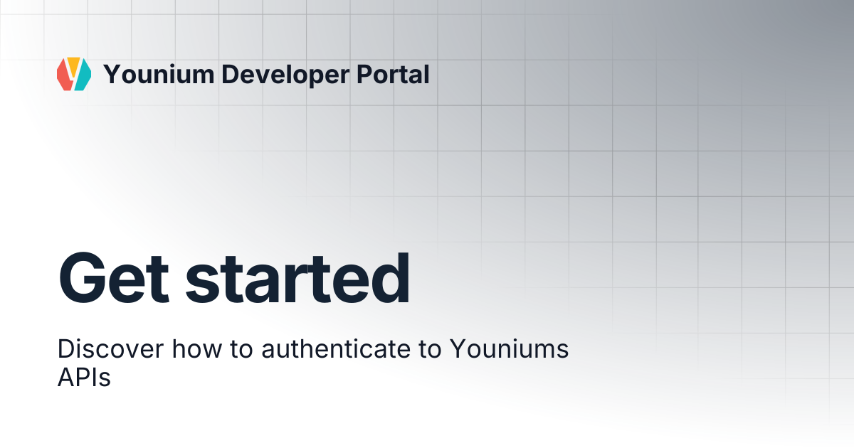 Get started | Younium Developer Portal